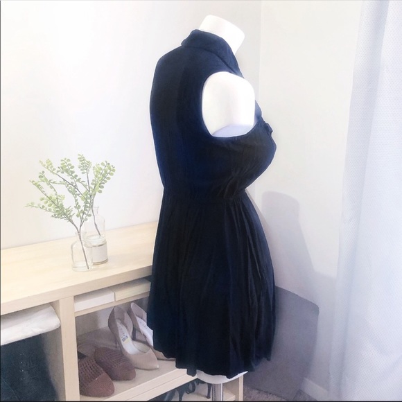 Forever 21 black fit & flare shirt mini dress Small - Picture 3 of 6